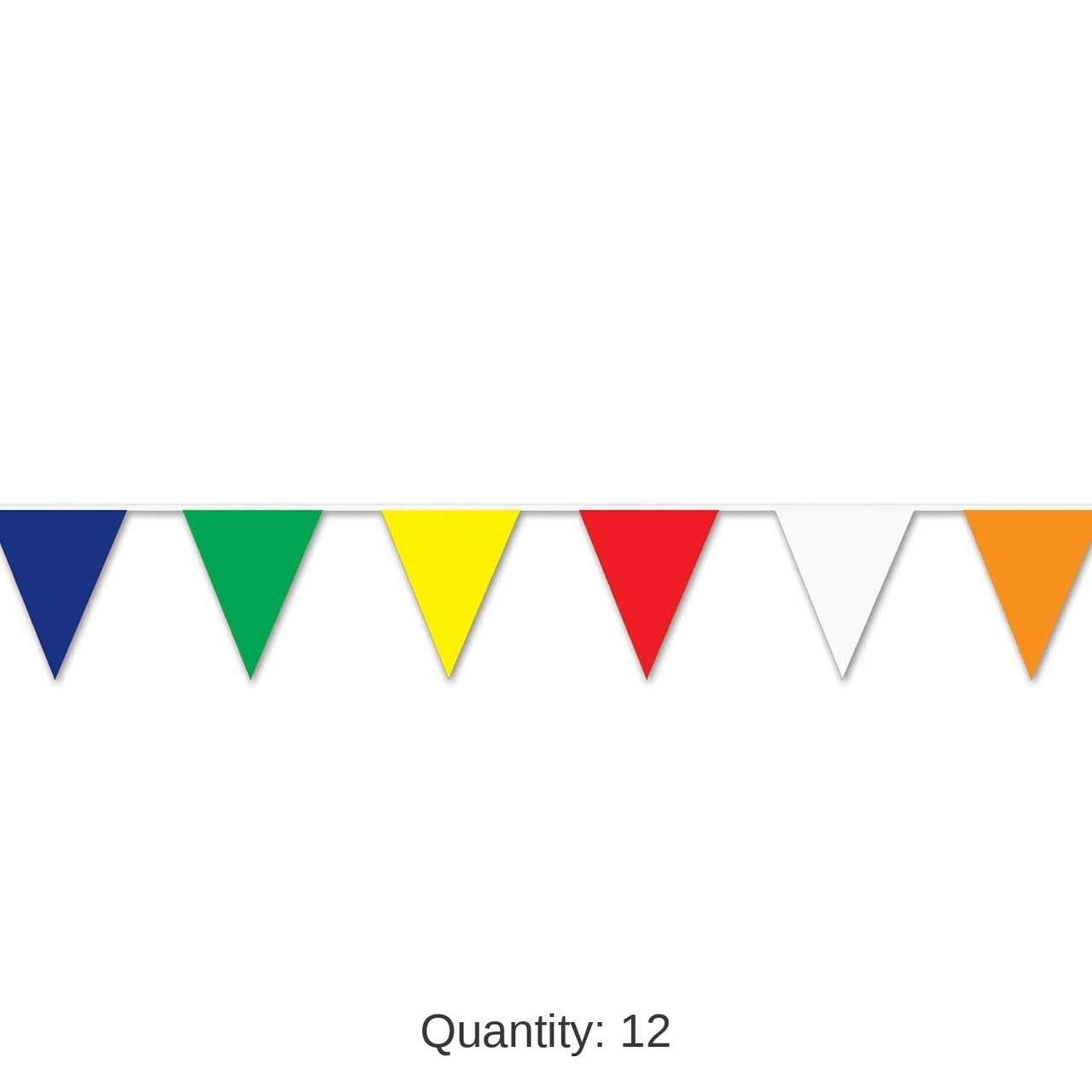 12 Pack Bulk 30 ft. Multi-Color Party Pennant Banner