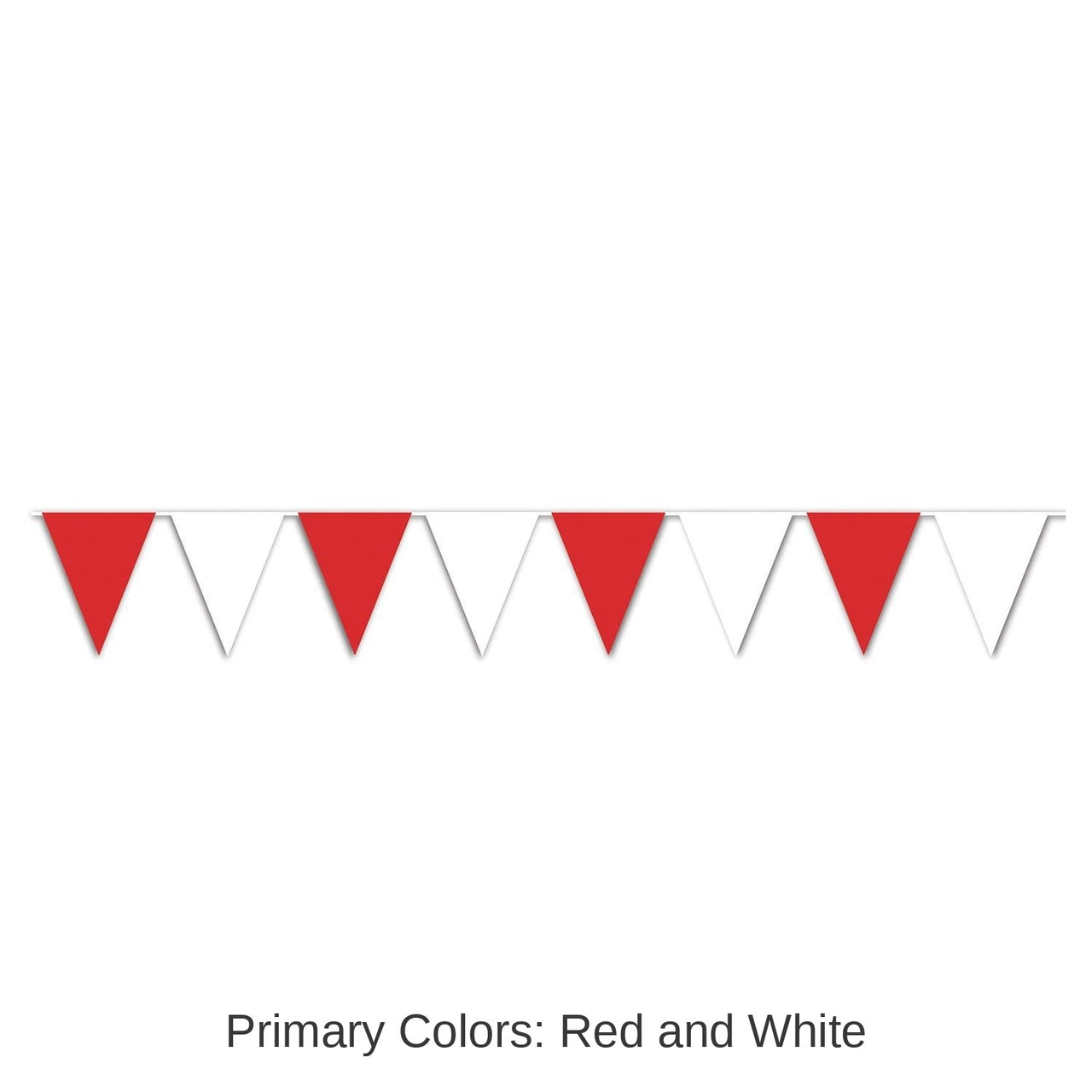 12 Pack Bulk Red/White Party Pennant Banner