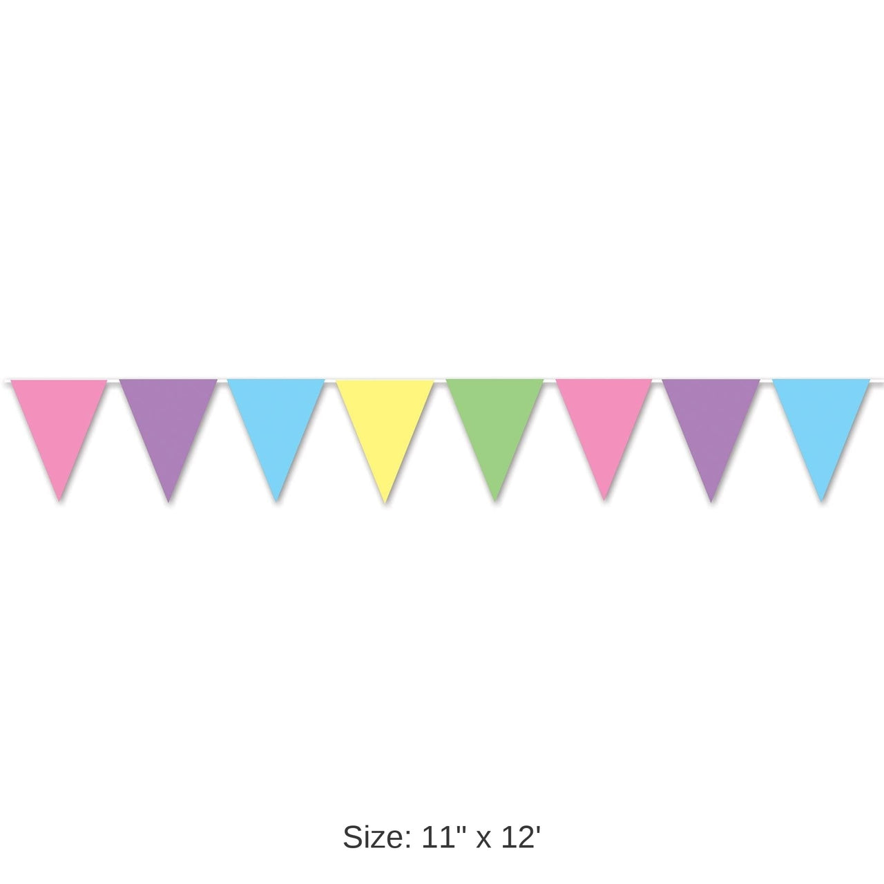12 Pack Bulk Pastel Party Pennant Banner