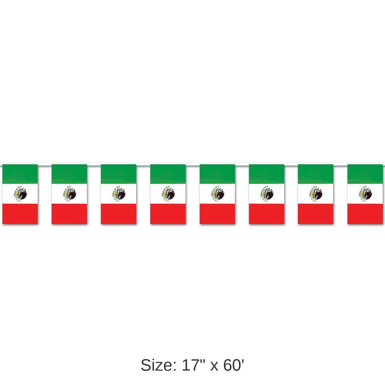 12 Pack Bulk Fiesta Mexican Flag Pennant Banner
