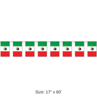 12 Pack Bulk Fiesta Mexican Flag Pennant Banner