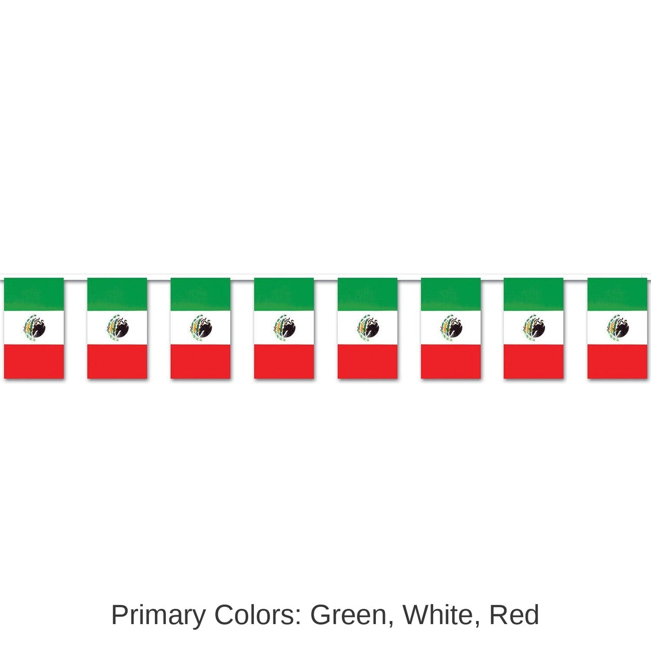 12 Pack Bulk Fiesta Mexican Flag Pennant Banner