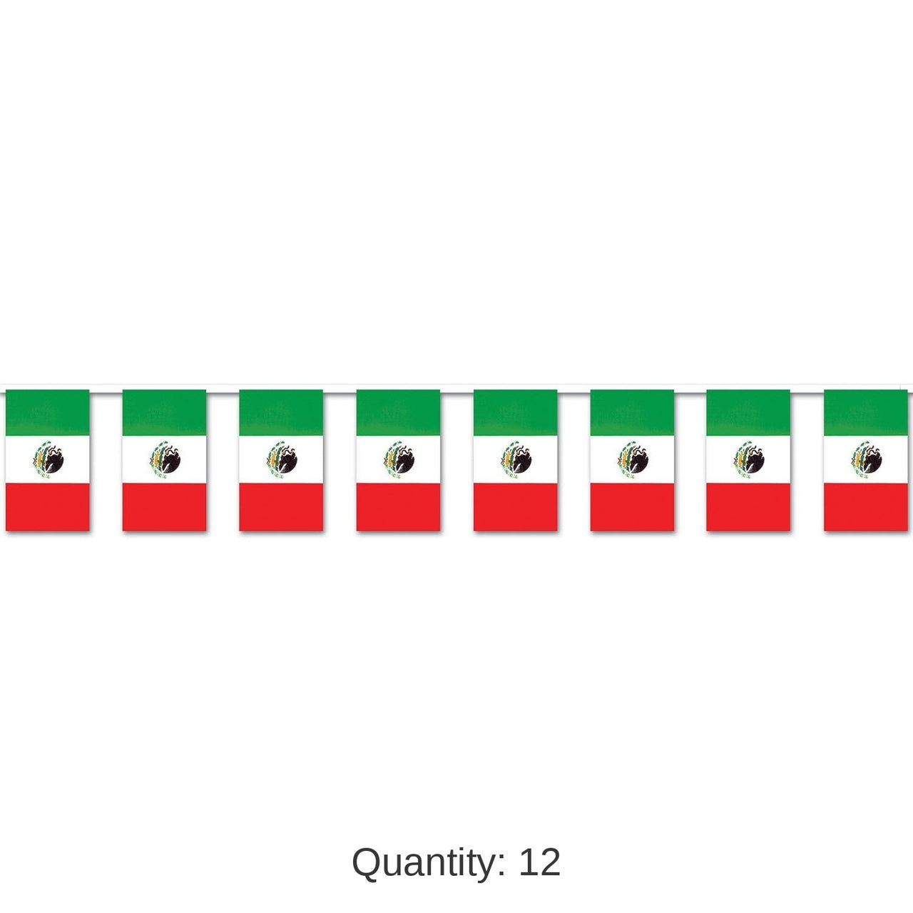 12 Pack Bulk Fiesta Mexican Flag Pennant Banner