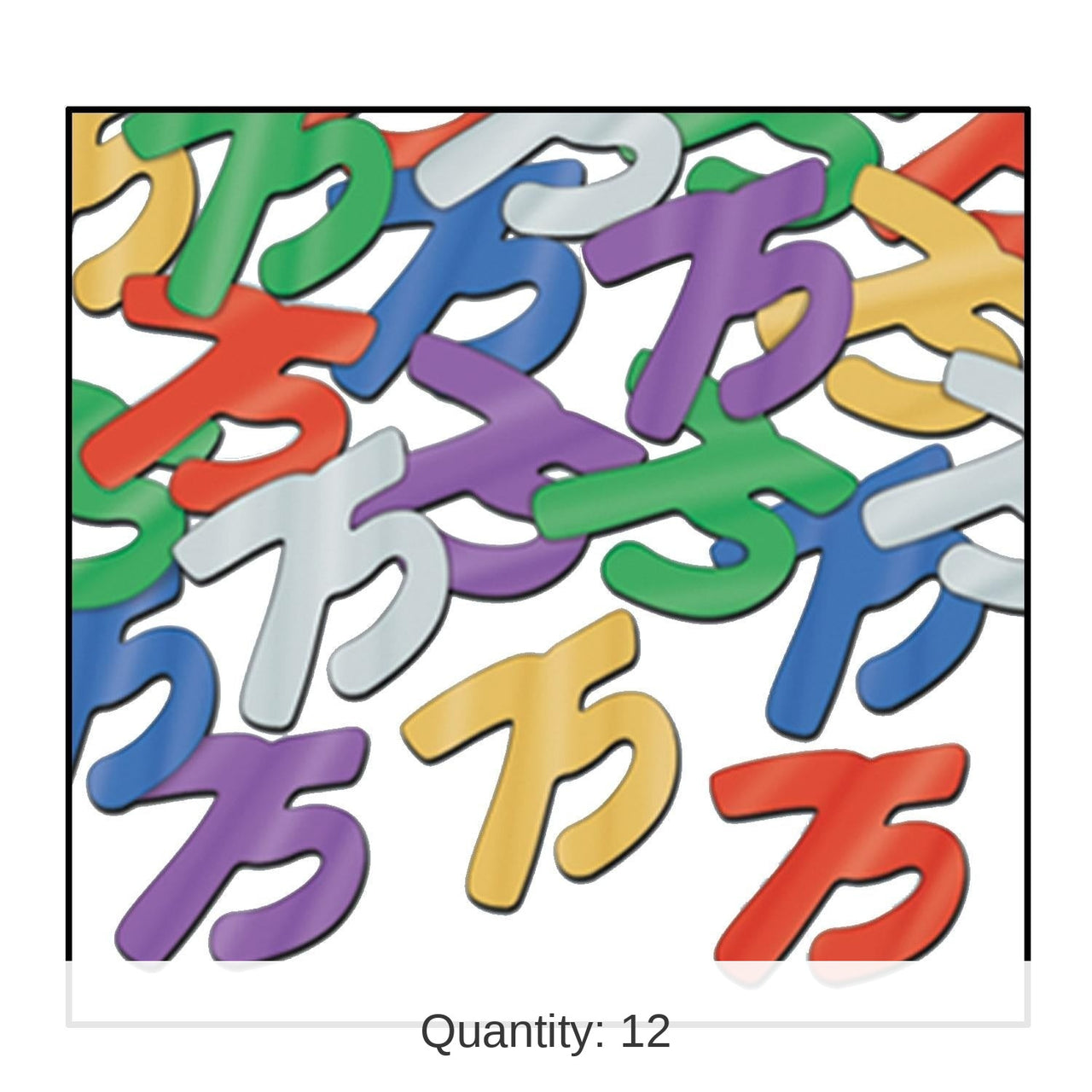 12 Pack Bulk Confetti 75th Birthday Party Silhouettes multi-color (0.5 Oz/Pkg)