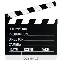 12 Pack Bulk Movie Set Clapboard Party Decoration
