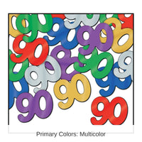 12 Pack Bulk Confetti 90th Birthday Party Silhouettes multi-color (0.5 Oz/Pkg)