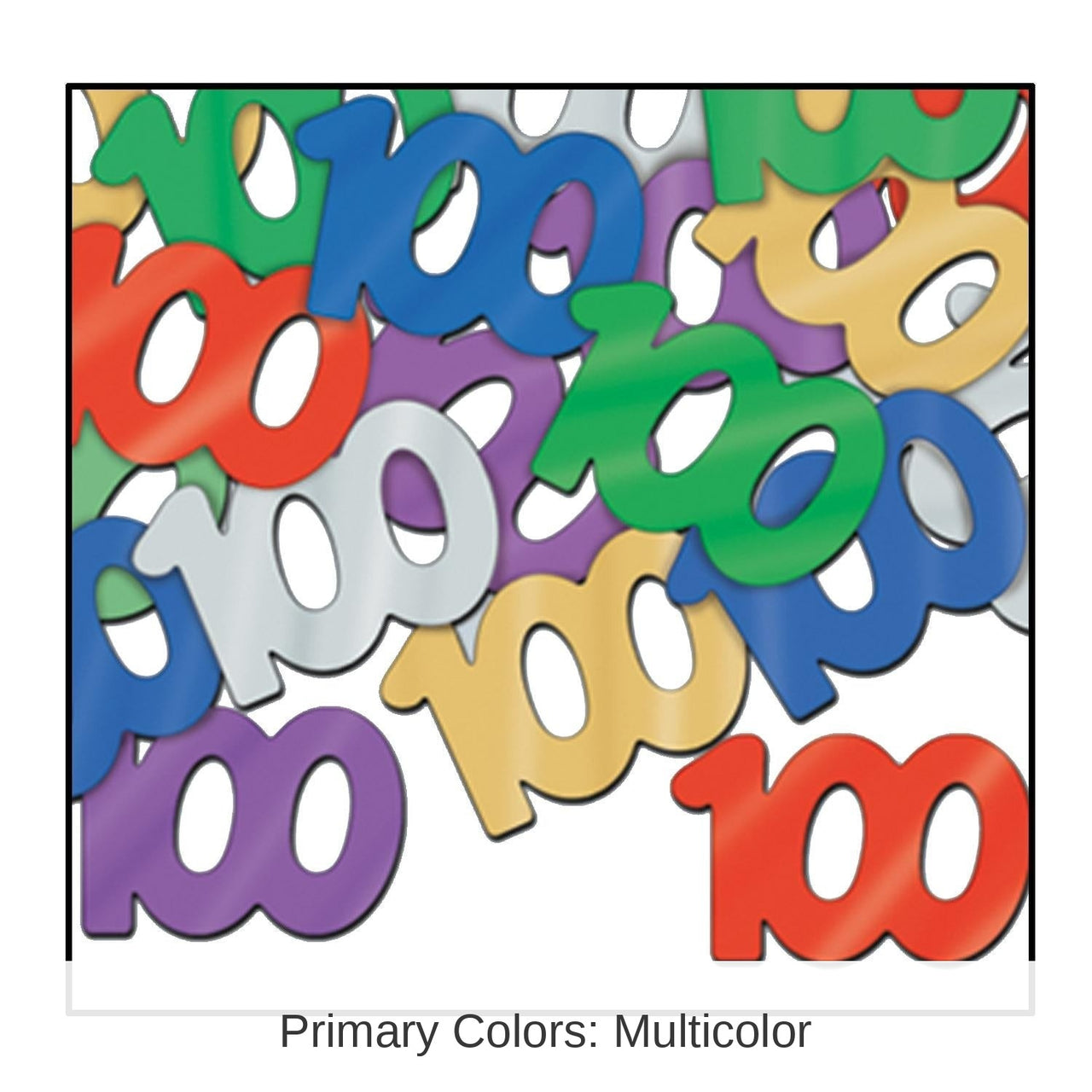 12 Pack Bulk Confetti 100th Birthday Party Silhouettes multi-color (0.5 Oz/Pkg)