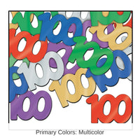 12 Pack Bulk Confetti 100th Birthday Party Silhouettes multi-color (0.5 Oz/Pkg)