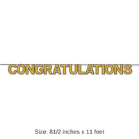 12 Pack Bulk Graduation Party Congratulations Streamer