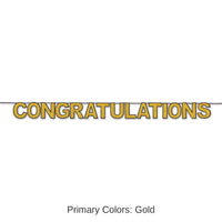 12 Pack Bulk Graduation Party Congratulations Streamer