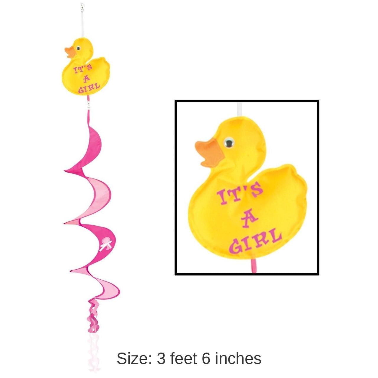 12 Piece Bulk Just Duckie It's A Girl Wind-Spinner
