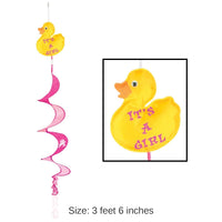 12 Piece Bulk Just Duckie It's A Girl Wind-Spinner