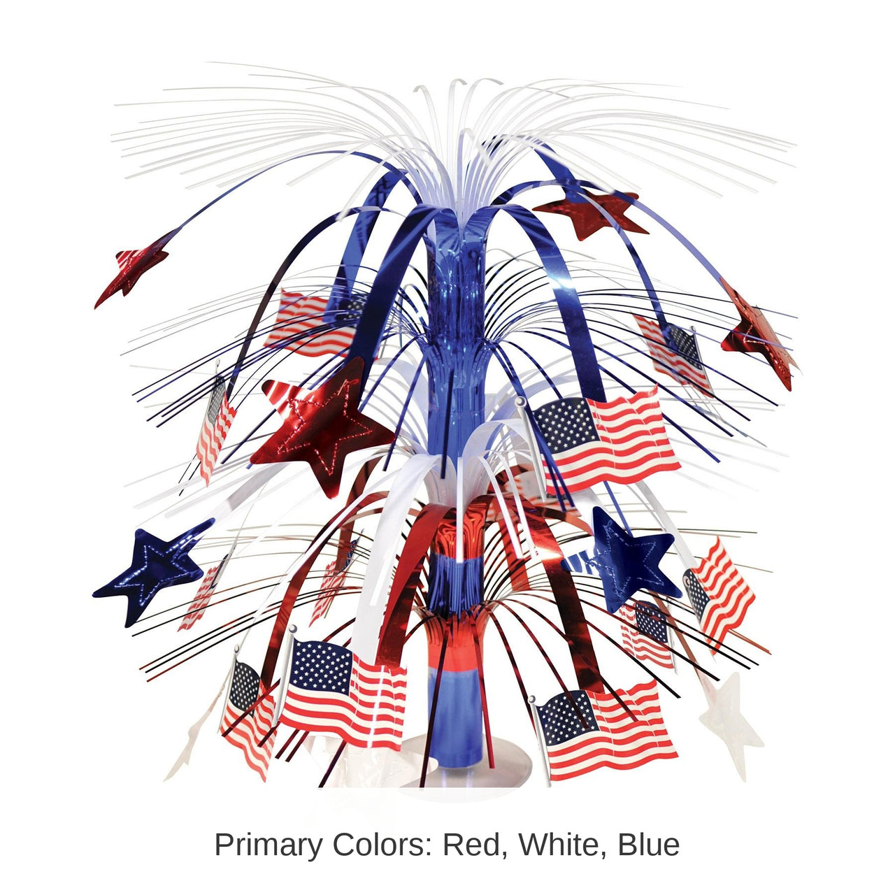 6 Pack Bulk Flag Cascade Party Centerpiece