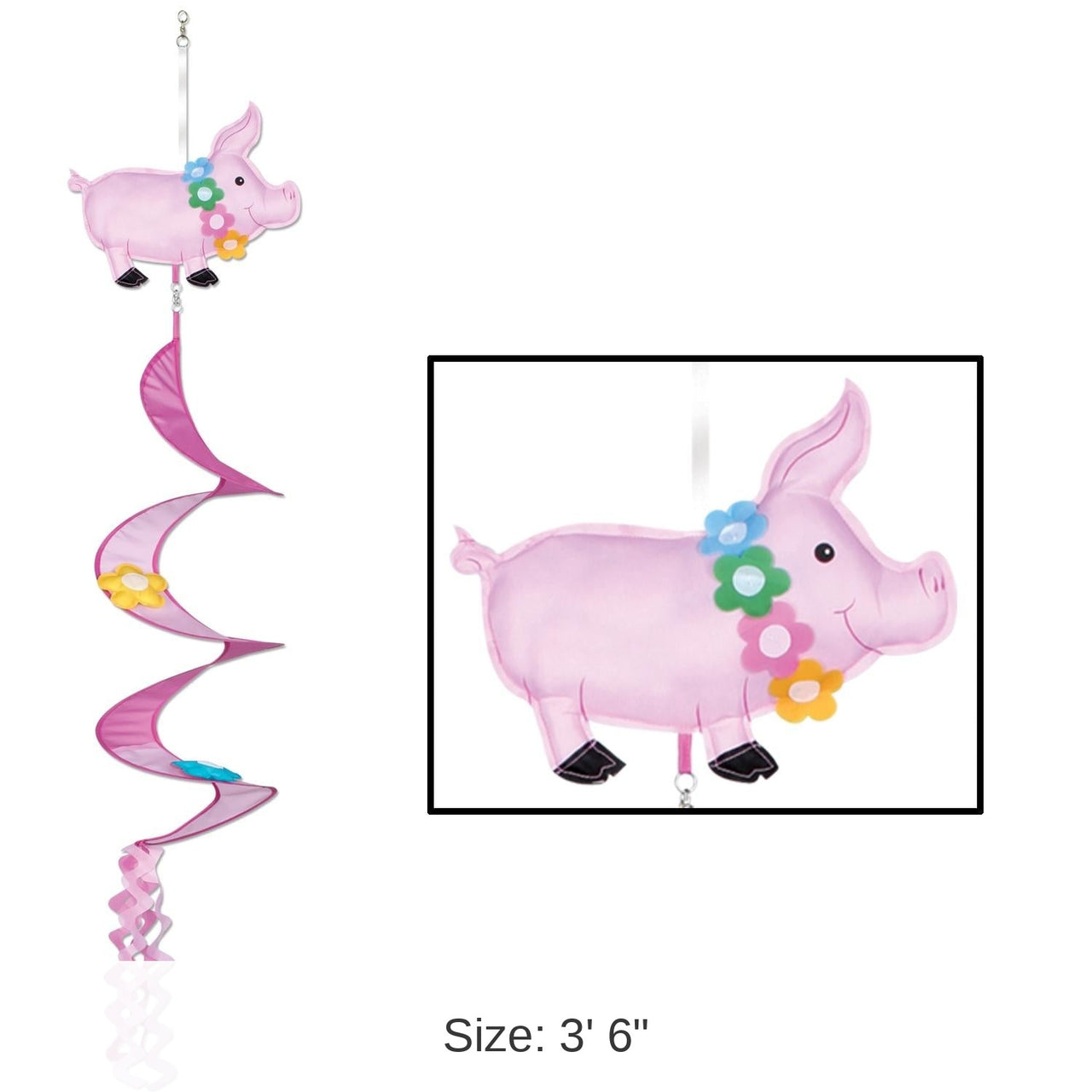 12 Piece Bulk Luau Pig Wind-Spinner