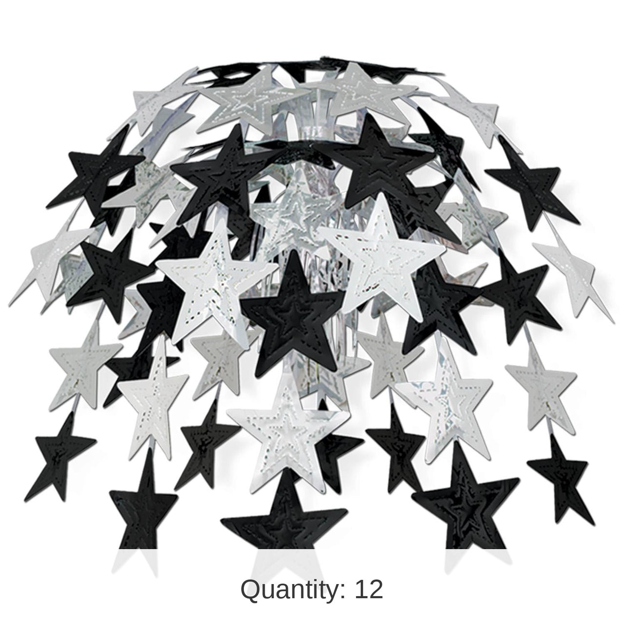 12 Pack Bulk Star Cascade Party Decoration