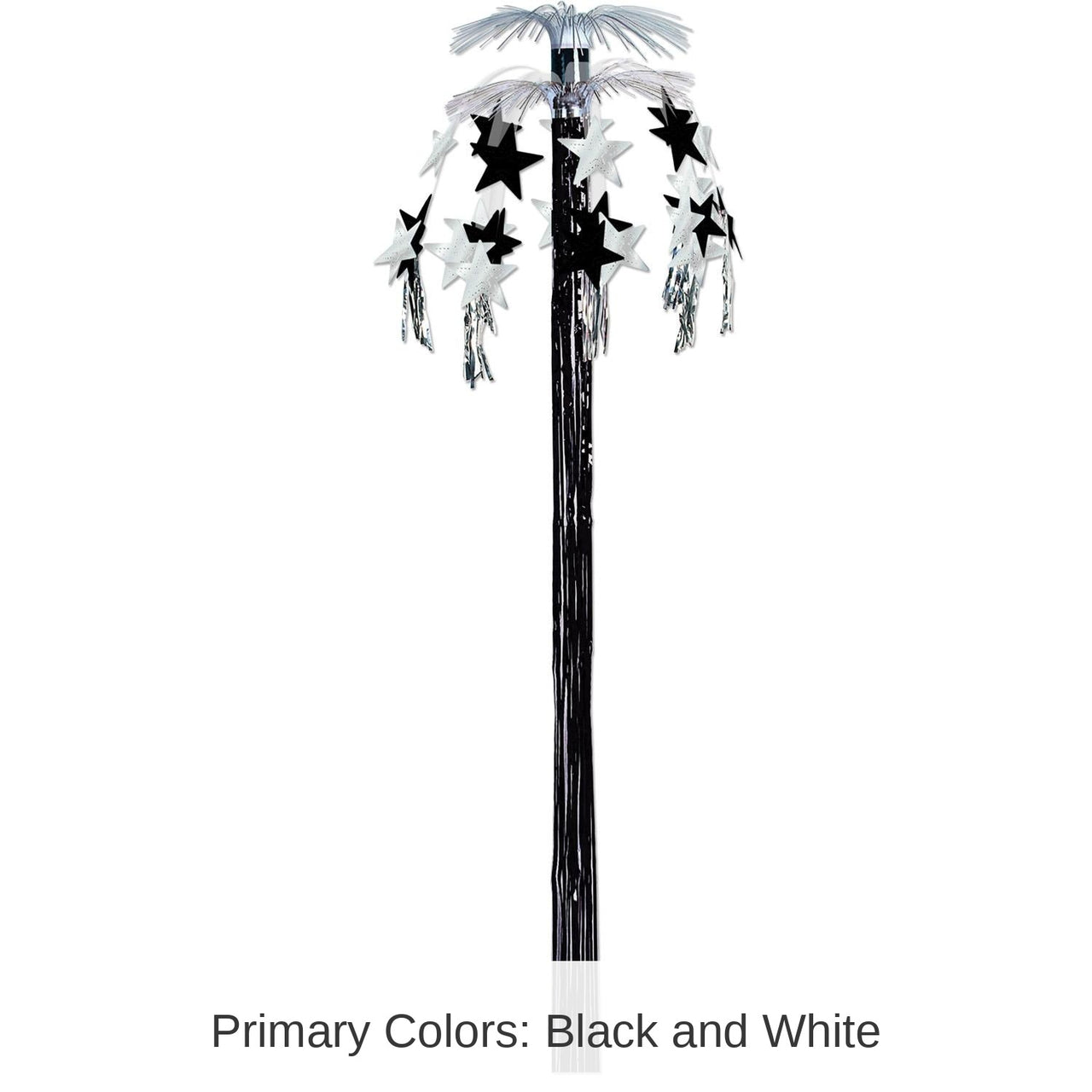 12 Pack Bulk Star Cascade Party Fountain - black/silver