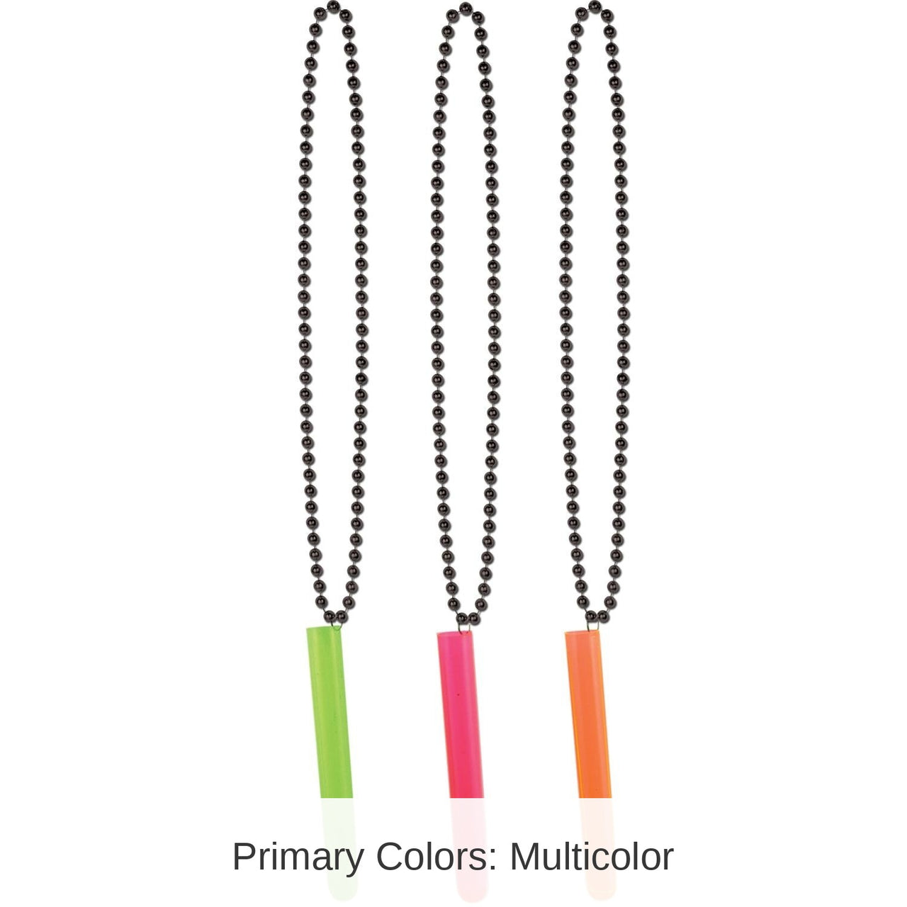 12 Pack Bulk New Year's Eve Bead Necklaces with NeonTest Tube Shot