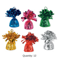 Metallic Wrapped Balloon Weight 12 Pack