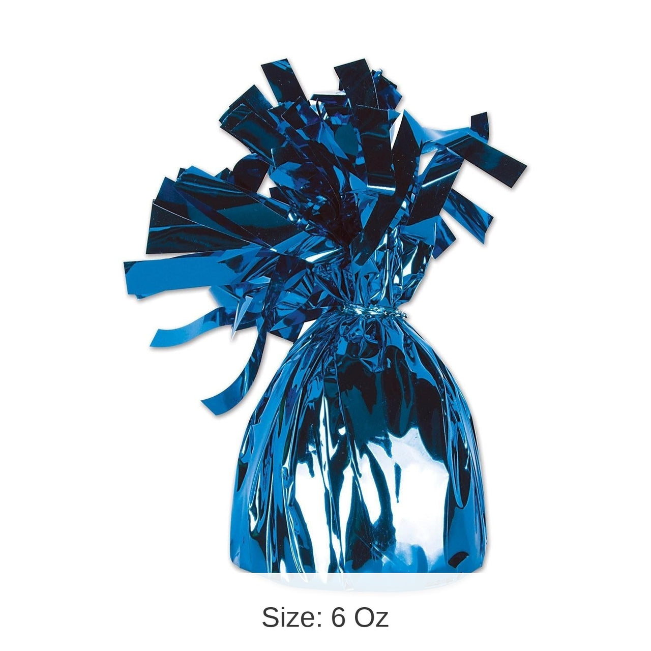 12 Pack Bulk Metallic Wrapped Balloon Weight blue