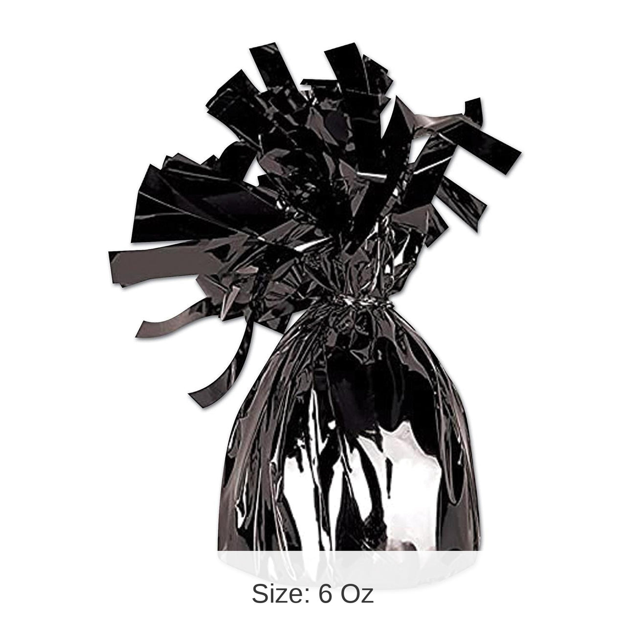 12 Pack Bulk Metallic Wrapped Balloon Weight black