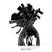 12 Pack Bulk Metallic Wrapped Balloon Weight black