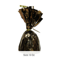 12 Pack Bulk Metallic Wrapped Balloon Weight chocolate brown