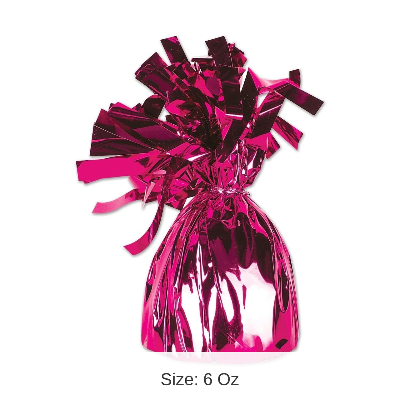 12 Pack Bulk Metallic Wrapped Balloon Weight cerise