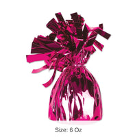 12 Pack Bulk Metallic Wrapped Balloon Weight cerise