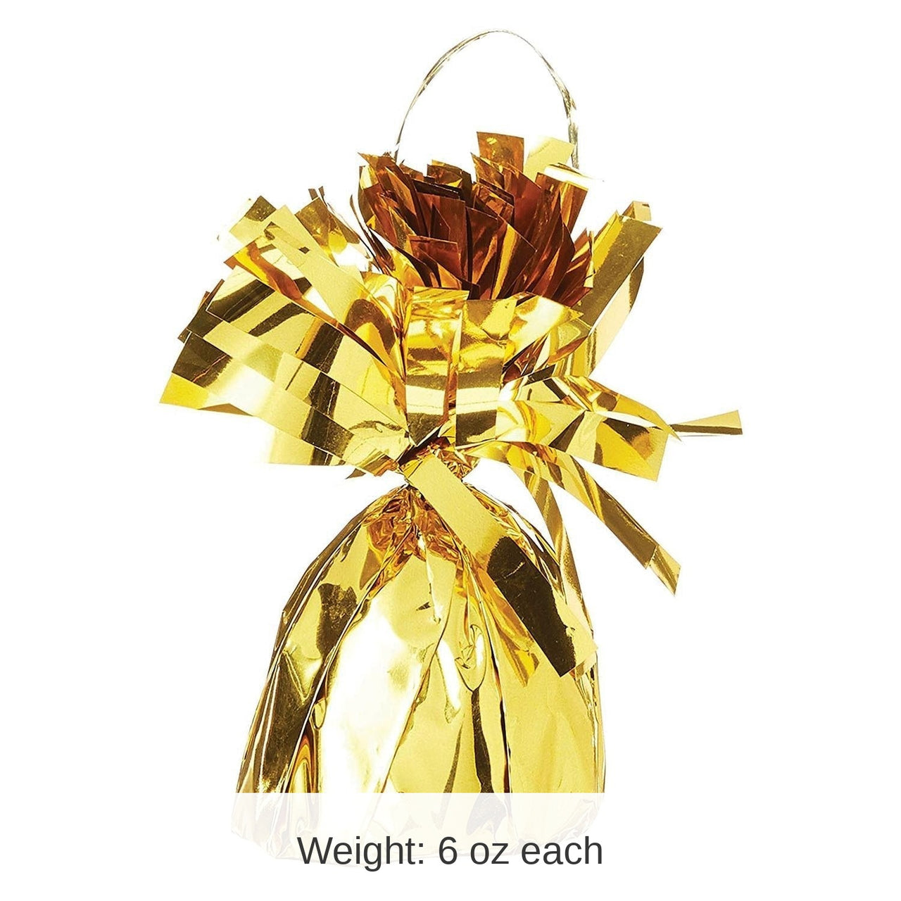 12 Pack Bulk Metallic Wrapped Balloon Weight gold