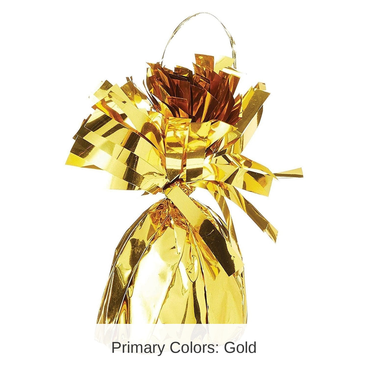 12 Pack Bulk Metallic Wrapped Balloon Weight gold