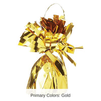 12 Pack Bulk Metallic Wrapped Balloon Weight gold