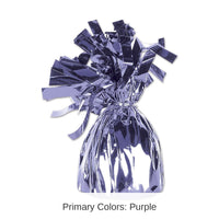 12 Pack Bulk Metallic Wrapped Balloon Weight lavender