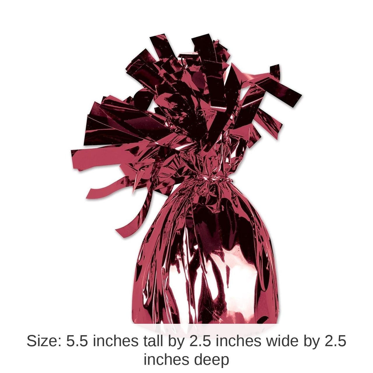 12 Pack Bulk Metallic Wrapped Balloon Weight maroon