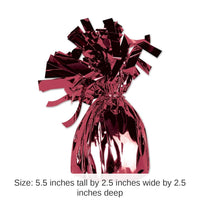 12 Pack Bulk Metallic Wrapped Balloon Weight maroon