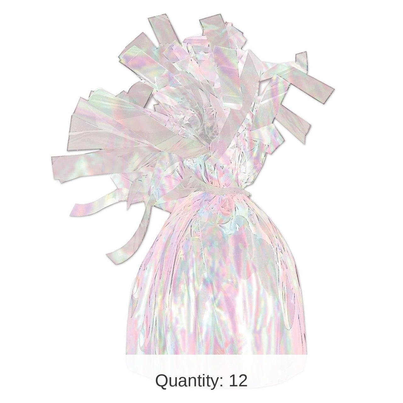 12 Pack Bulk Metallic Wrapped Balloon Weight opalescent