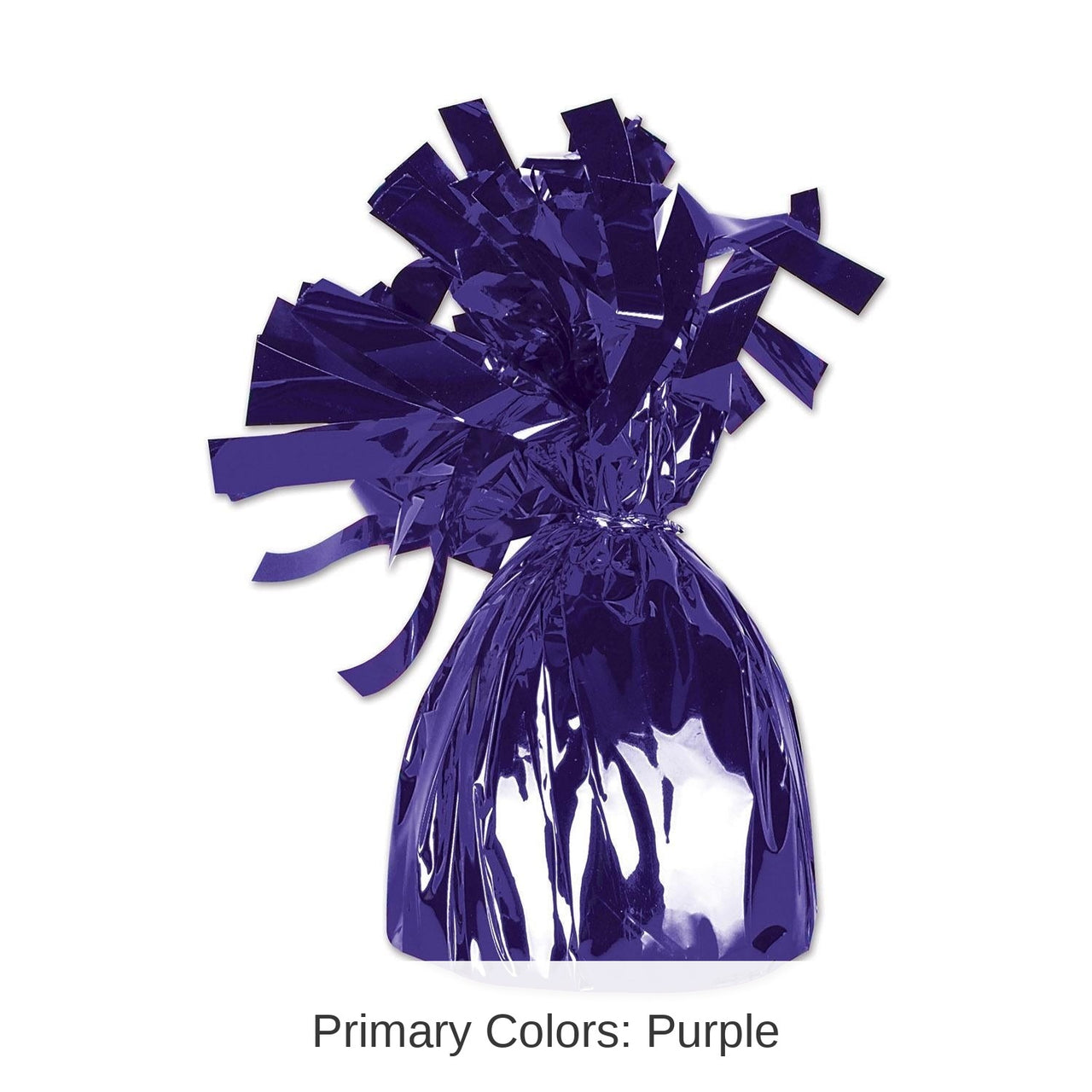 12 Pack Bulk Metallic Wrapped Balloon Weight purple