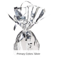 12 Pack Bulk Metallic Wrapped Balloon Weight silver