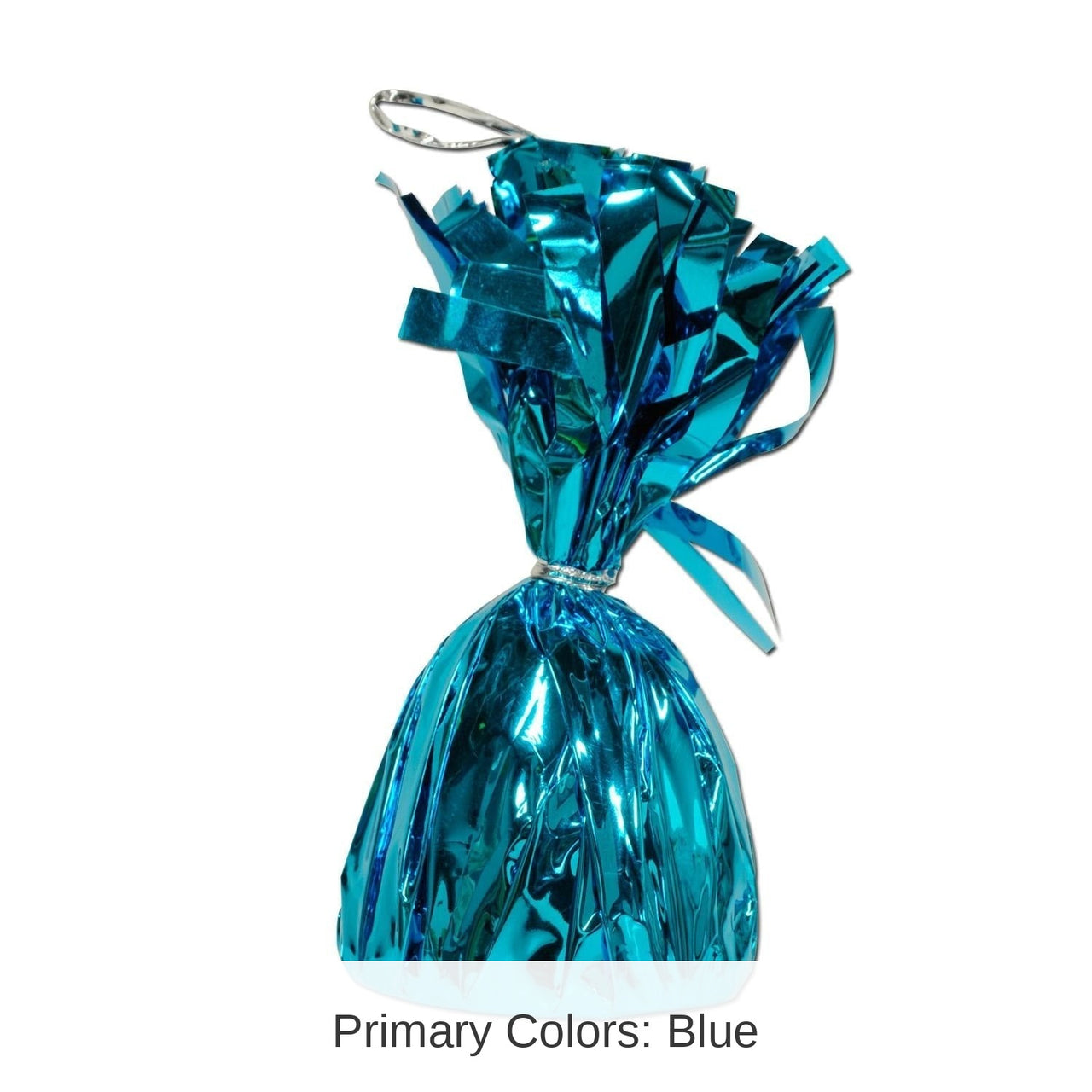 12 Pack Bulk Metallic Wrapped Balloon Weight turquoise