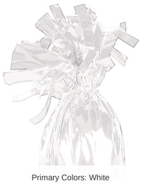 12 Pack Bulk Metallic Wrapped Balloon Weight white