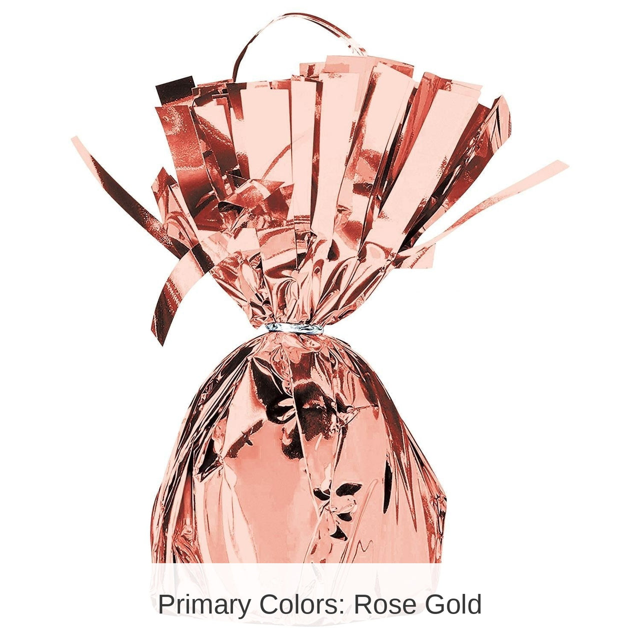 12 Pack Bulk Metallic Wrapped Balloon Weight rose gold