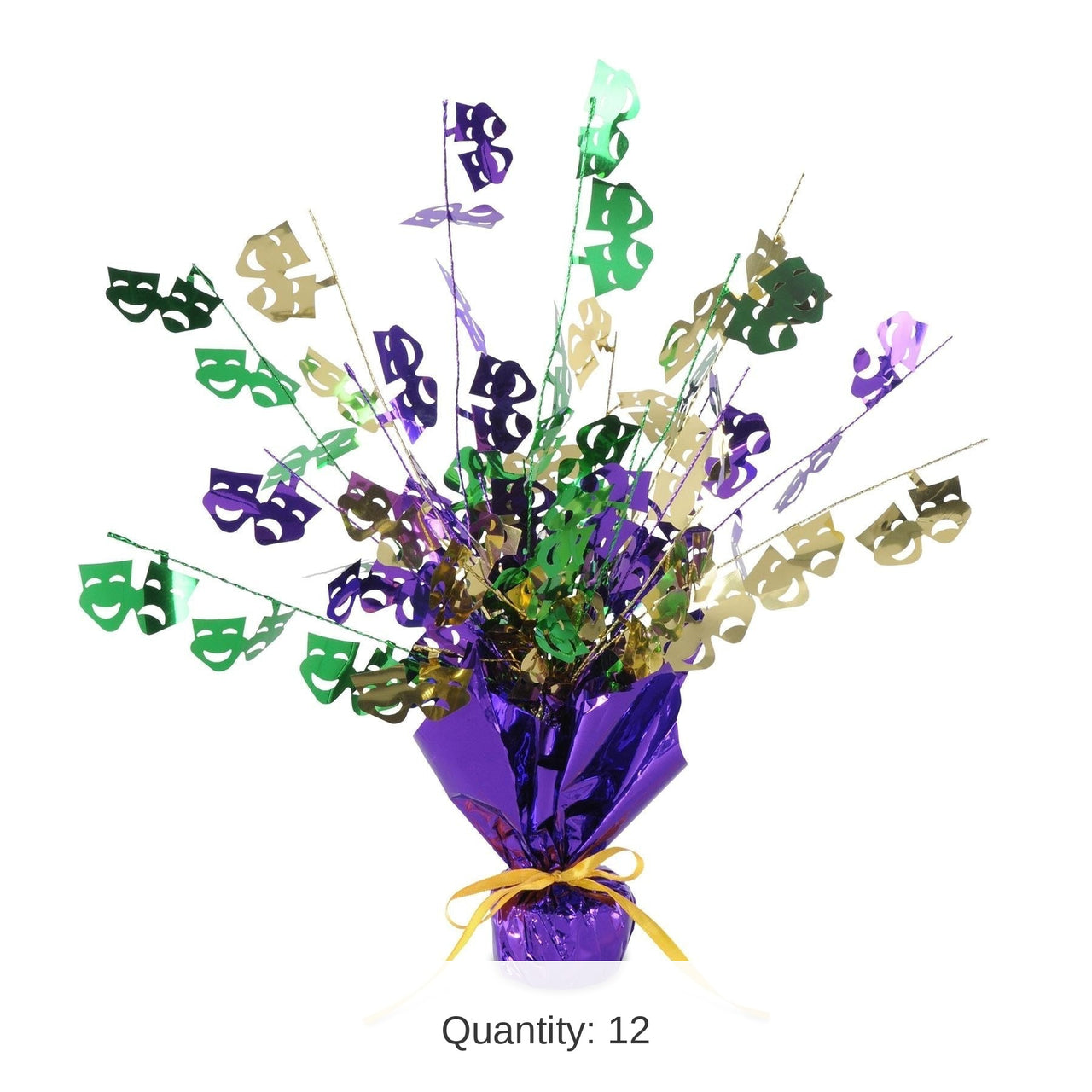 12 Pack Bulk Mardi Gras Centerpiece