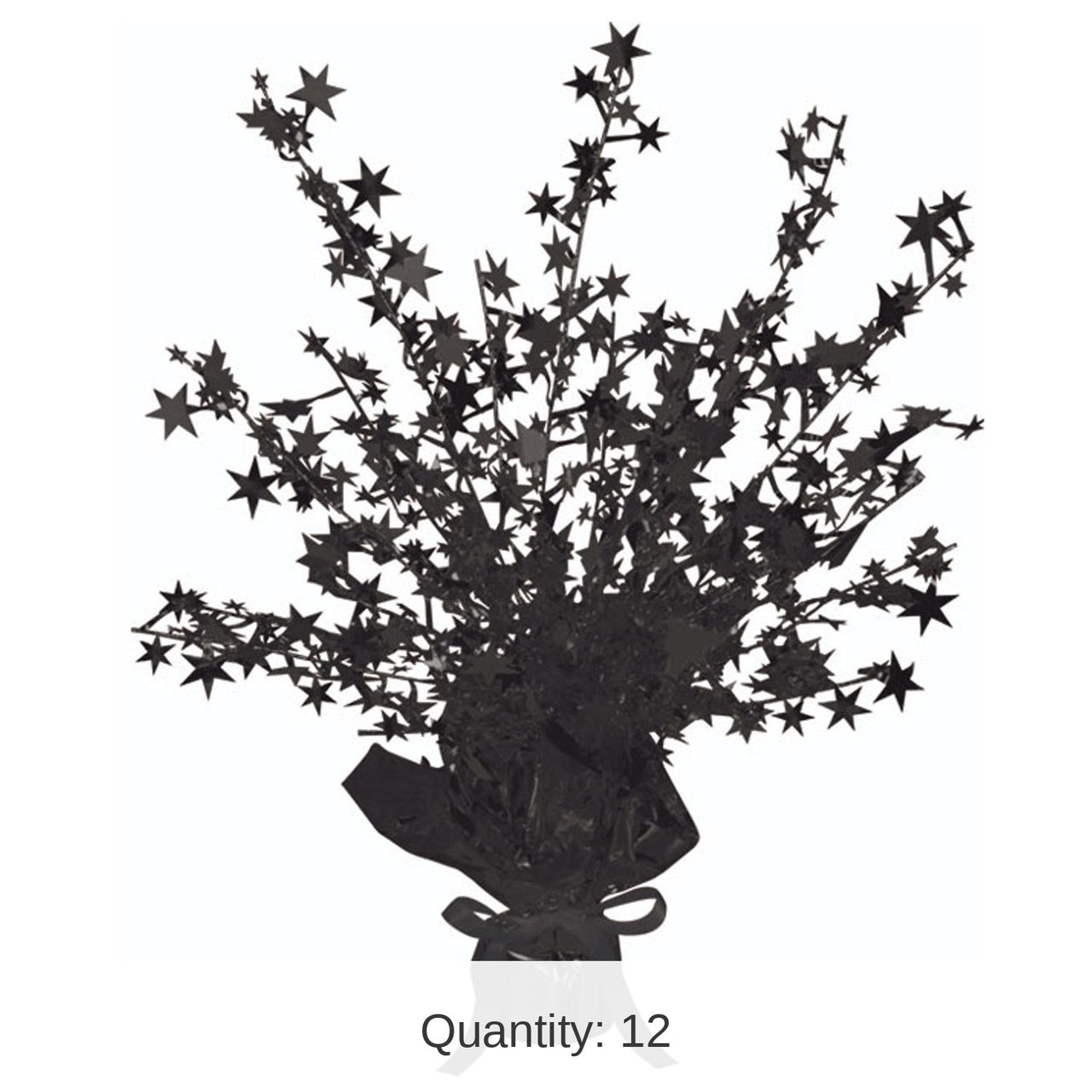 12 Pack Bulk Star Party Centerpiece - black
