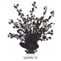 12 Pack Bulk Star Party Centerpiece - black