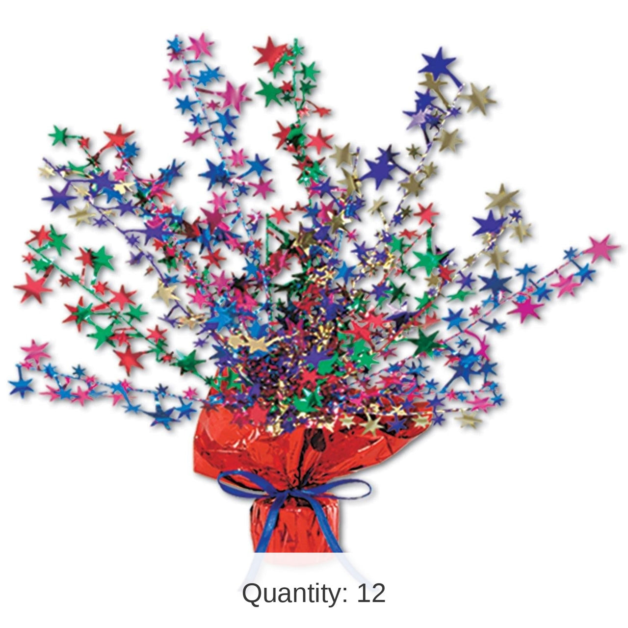 12 Pack Bulk Star Party Centerpiece - multi-color