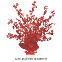 12 Pack Bulk Star Party Centerpiece - red