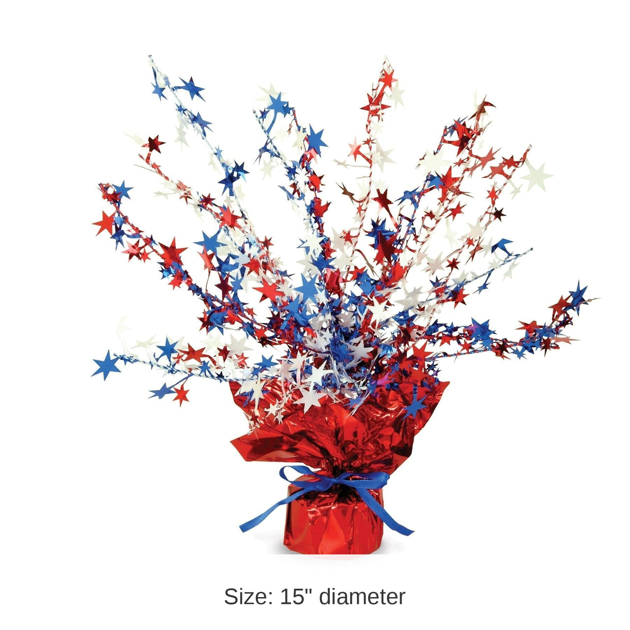12 Pack Bulk Star Party Centerpiece - red - white - blue