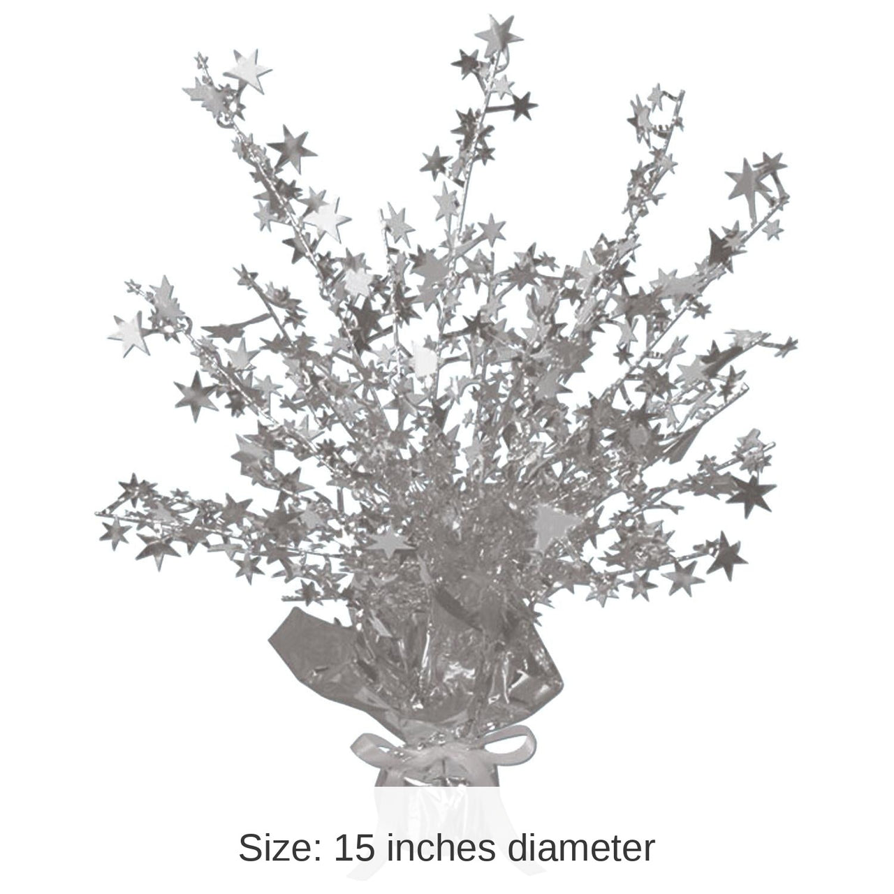 12 Pack Bulk Star Graduation Party Centerpiece - silver