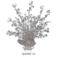 12 Pack Bulk Star Graduation Party Centerpiece - silver