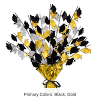 12 Pack Bulk Graduation Party Centerpiece - black - gold - silver