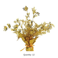 12 Pack Bulk Birthday Centerpiece gold